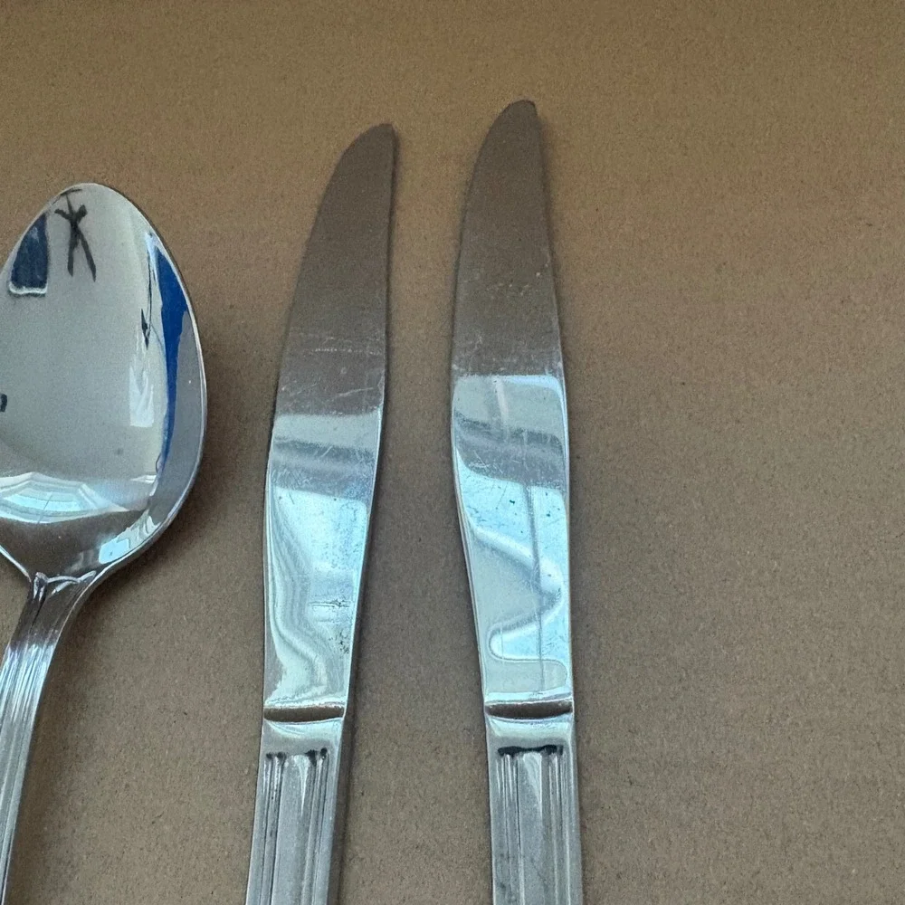 Cambridge Stainless Steel Silverware Set, 7 Pieces,‎ Knives Spoons Forks, China